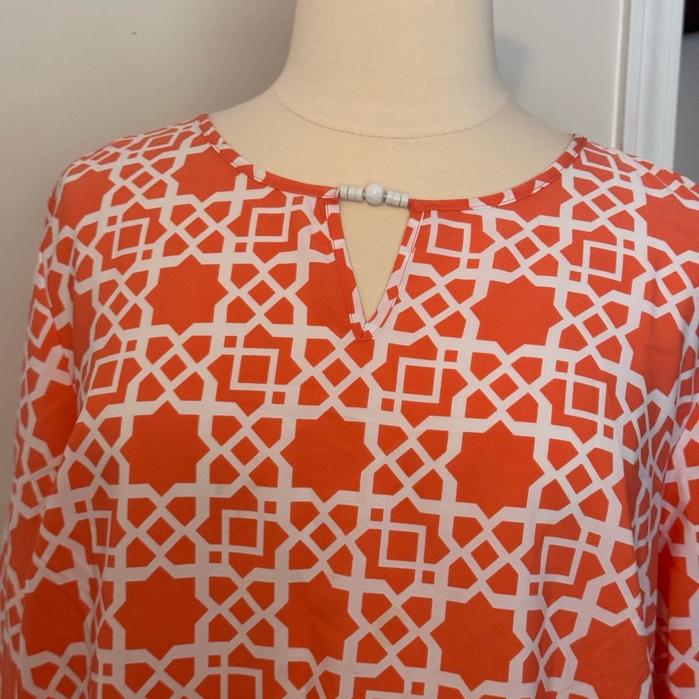 Ruby Rd. Size 22. Orange and white. White bead detail at front - Picture 2 of 5